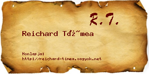 Reichard Tímea névjegykártya